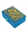 Beads Floral Turquoise Embroidered Jewelry Box
